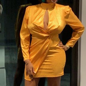 Nasty Gal gold dress